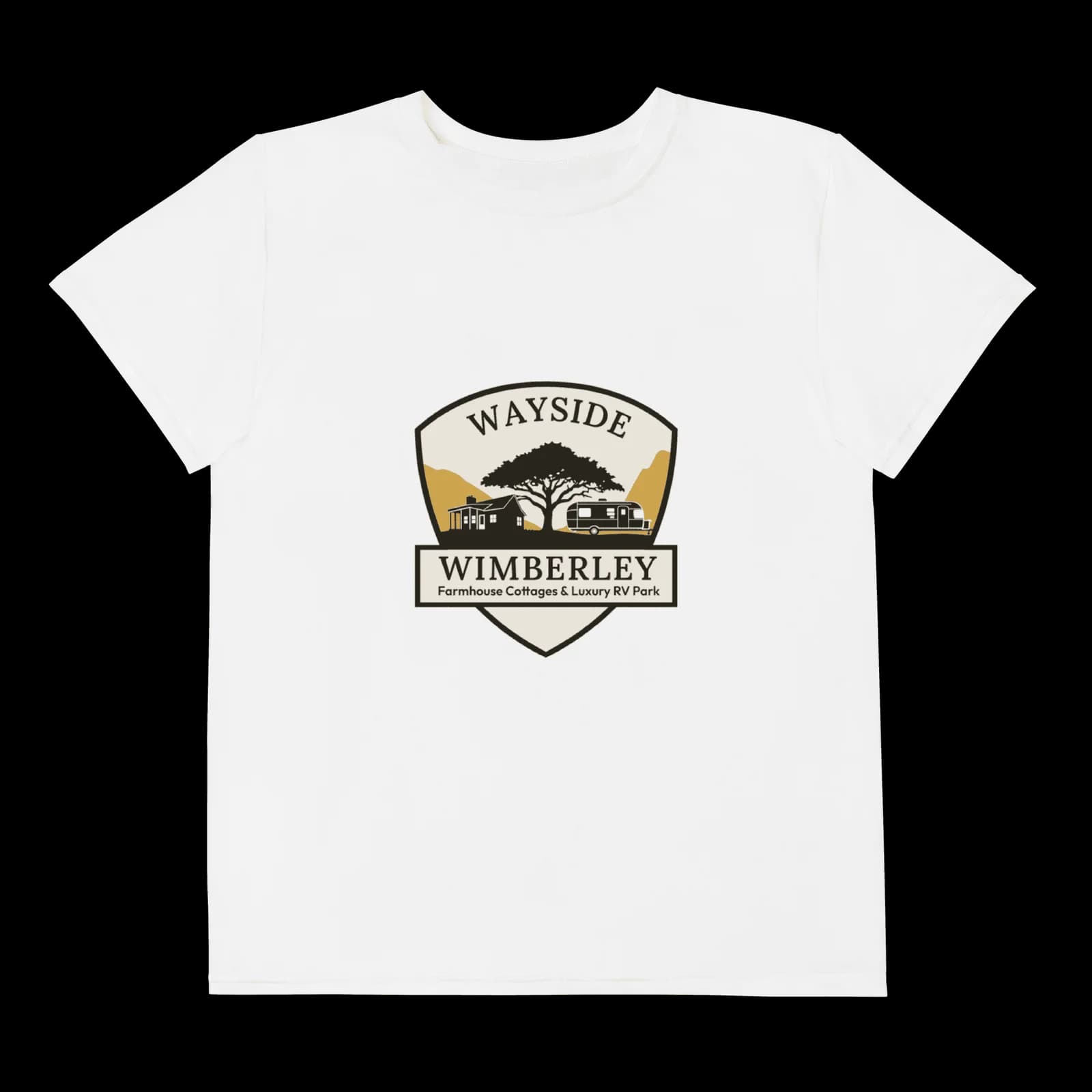 Wayside Wimberley logo Youth Cotton Crew Neck T-Shirt
