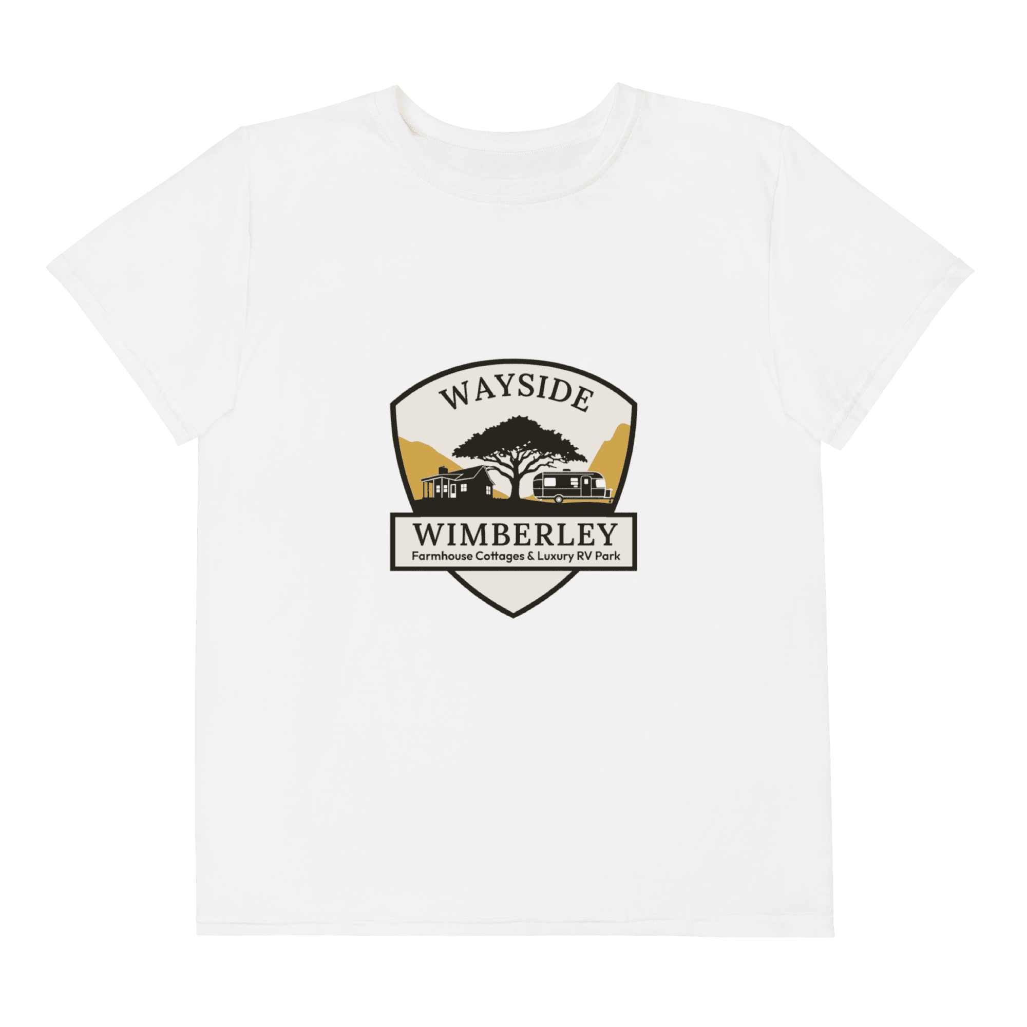 Wayside Wimberley logo Youth Cotton Crew Neck T-Shirt